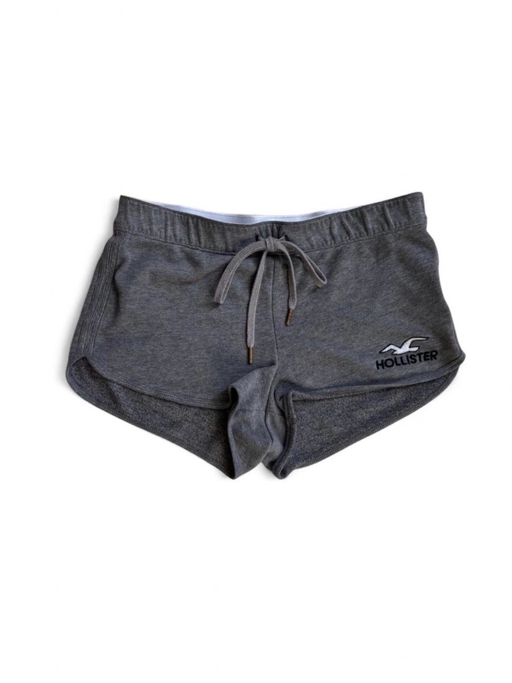 hollister fold over fleece sweat shorts grey size S